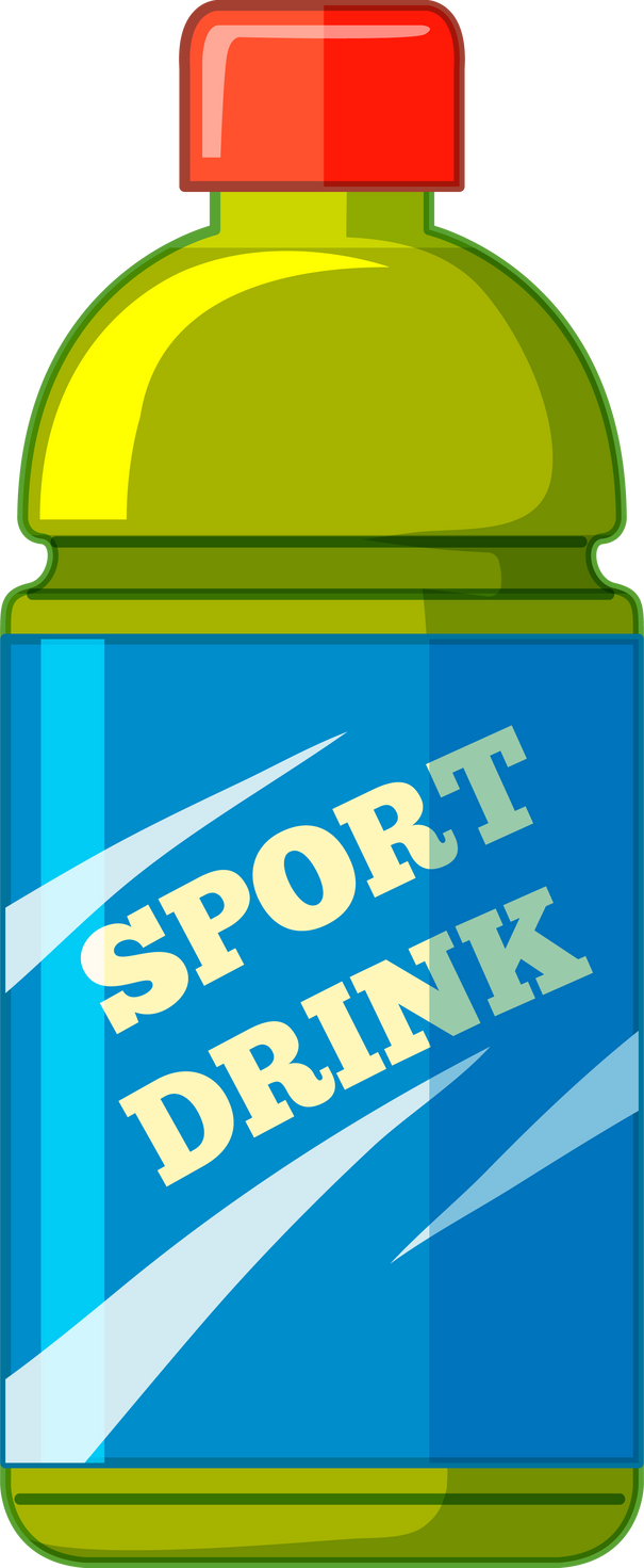 Bottle of sport drink on isolated background